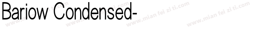 Bariow Condensed字体转换